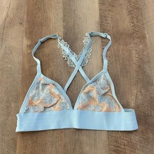 PINK Victoria’s Secret blue lace bralette